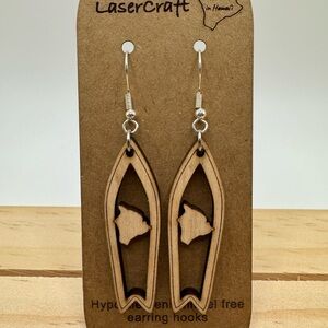 Wooden Hawaii Earrings